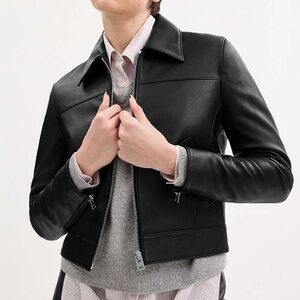 NWT ♠️ COACH Leather Jacket XS
